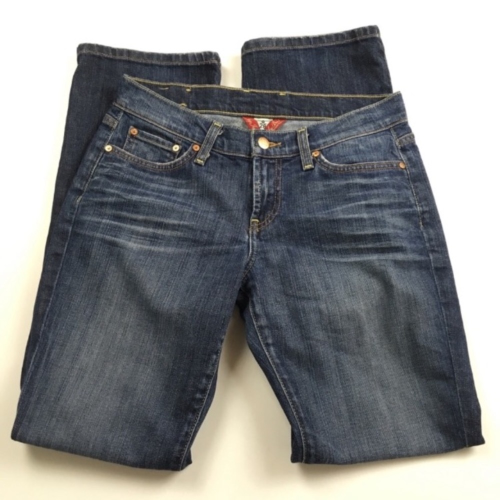 Lucky Brand Classic Rider Relaxed Straight Jeans Dark Wash Women's Sz 6